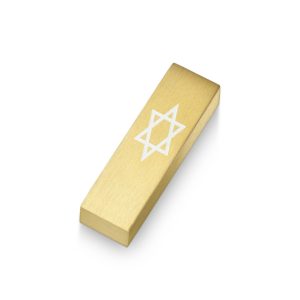 מזוזה לאוטו מגן דוד אלומיניום זהב {78)