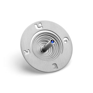 סביבון סלילים {SPOOL} אלומיניום כסף עם סטנד{43}