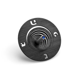 סביבון סלילים {SPOOL} אלומיניום שחור עם סטנד{43}