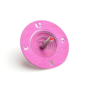סביבון סלילים {SPOOL} אלומיניום ורוד עם סטנד{43}