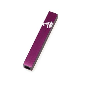 מזוזה ש"די אלומיניום סגול מיני 7 ס"מ {6}