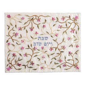 כיסוי חלה ריקמה פרחים