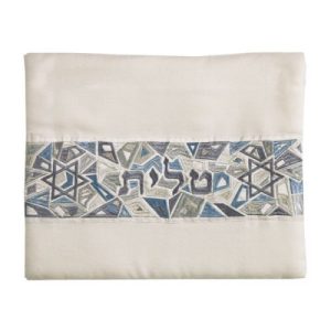 תיק טלית רקמה מגן-דוד אפור