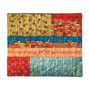 תיק טלית טלאים רקמה ירושלים צבעוני