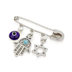 סיכת ביטחון לתינוק כסף