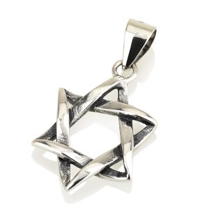 תליון מגן דוד כסף מושחר