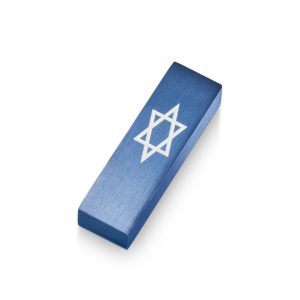 מזוזה לאוטו מגן דוד אלומיניום כחול {78)