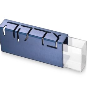 קופת צדקה אותיות אלומיניום כחול {82}