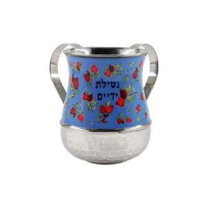 נטלה מתכת/דוגמא רימונים/רקע לבן