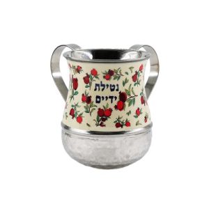 נטלה מתכת/דוגמא רימונים/רקע לבן