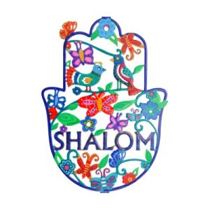 חמסה גדולה שטוחה לכה אמאייל ציפורים+שלום אנגלית
