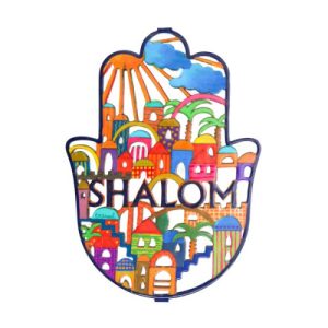 חמסה גדולה שטוחה לכה אמאייל ירושלים+שלום אנגלית