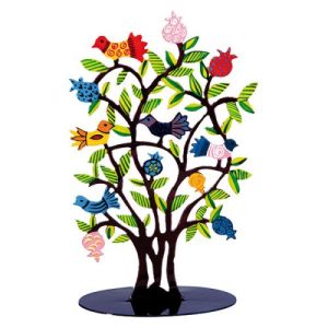 מעמד עץ חום חיתוך לייזר ציור יד