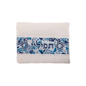 תיק תפילין רקמה מגן-דוד כחול