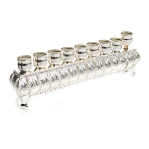 חנוכיה פס "אור הנס" מוכספת 11X28 ס"מ