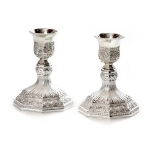 זוג פמוטים ציפוי כסף 10 ס"מ