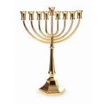 חנוכייה "מנורה" ציפוי זהב 47 ס"מ