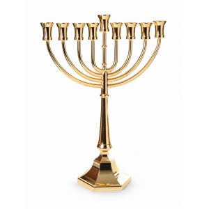 חנוכייה "מנורה" ציפוי זהב 47 ס"מ