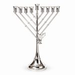 חנוכייה חב"ד ציפוי כסף 51 ס"מ