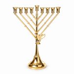 חנוכייה חב"ד ציפוי זהב 51 ס"מ