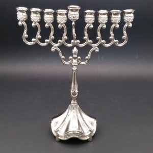 חנוכייה ציפוי כסף 28 ס"מ