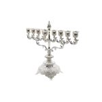חנוכיה "להבה" ציפוי כסף 26 ס"מ
