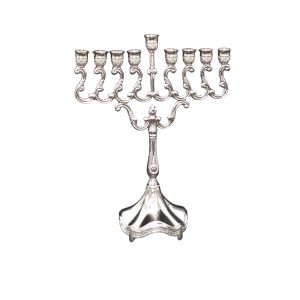 חנוכיה מיני ציפוי כסף 22 ס"מ