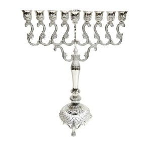 חנוכייה ציפוי כסף "להבה" 42 ס"מ