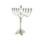 חנוכייה ציפוי כסף 46 ס"מ