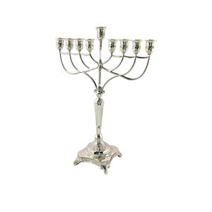 חנוכייה ציפוי כסף 46 ס"מ