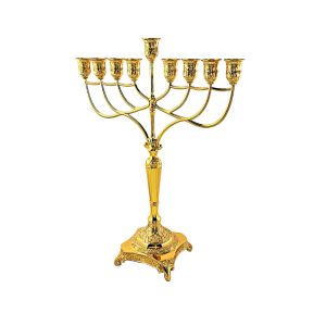 חנוכייה ציפוי זהב 46 ס"מ