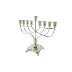 חנוכייה ציפוי כסף 31 ס"מ
