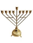 חנוכייה חב"ד ציפוי זהב 40 ס"מ