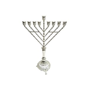 חנוכייה חב"ד ציפוי כסף 52 ס"מ