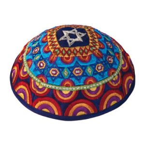 כיפה רקמה מלאה מגן-דוד