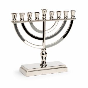 חנוכייה מתכת שחור/אפור 14 ס"מ