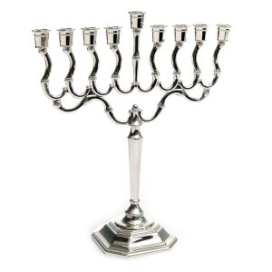 חנוכיה מיני דגם טוהר ציפוי כסף 21 ס"מ