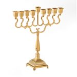 חנוכייה בארוק ציפוי זהב 22 ס"מ