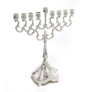 חנוכיה מיני ציפוי כסף 21 ס"מ
