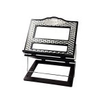 מעמד לספר תורה "כריות" 2 קומות עץ ציפוי כסף