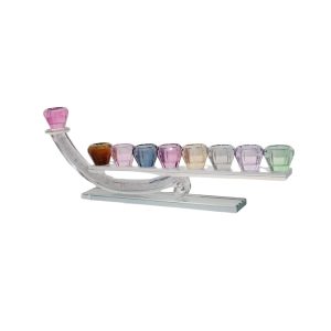 חנוכייה קריסטל "אלאדין" צבעונית