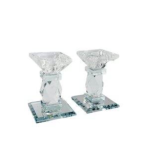 זוג פמוט קריסטל 10 ס"מ