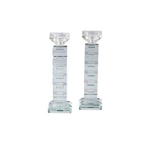 זוג פמוט קריסטל מדורג 22.5 ס"מ