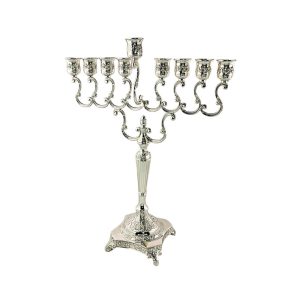 חנוכייה ציפוי כסף 46 ס"מ