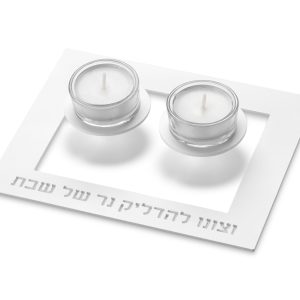 פמוטים "מרחפים" אלומיניום לבן {103}
