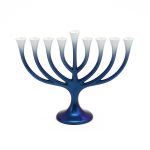 חנוכייה "עץ" מתכת כחול/לבן + קופסא מתנה