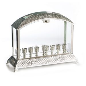 חנוכייה אקווריום/פמוטים לשבת כריות חדש מוכסף 38 ס"מ