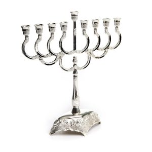 חנוכיה מיני ציפוי כסף 21 ס"מ