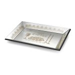 מגש חלה מראה לכבוד שבת קודש מוזהב 32/18 ס"מ